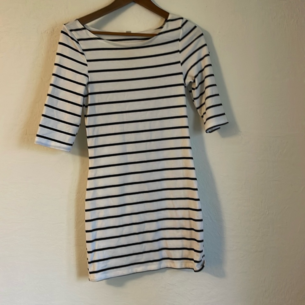 Black and white mid dress